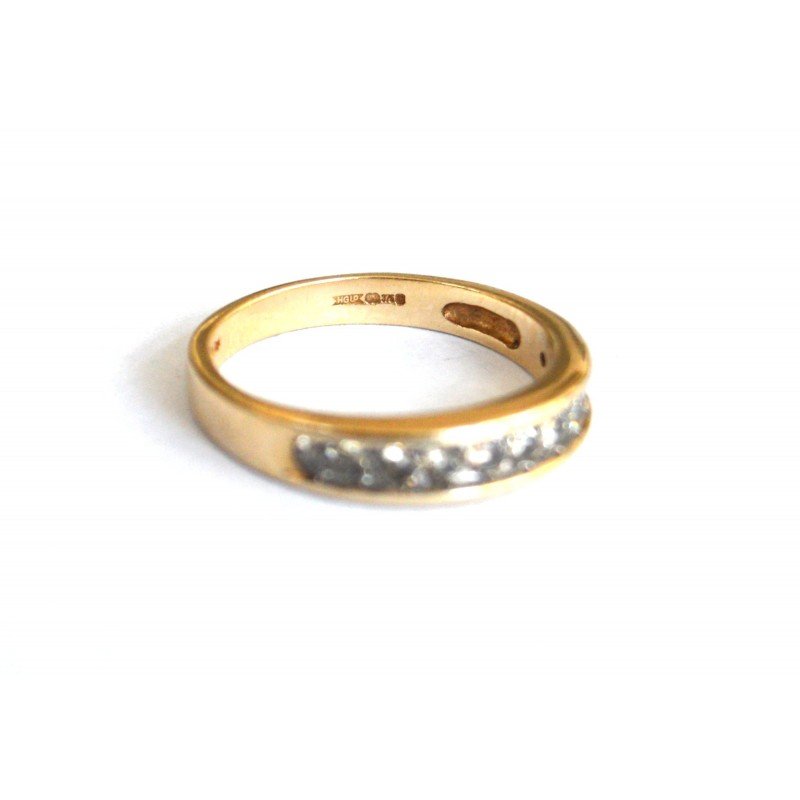 Vintage 9k gold ring with diamonds, 0.50ct total
