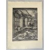 Albrecht Durer "Sfântul Ieronim" print/reproducere moderna pe hartie manuala cca 2010