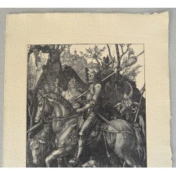 Albrecht Durer "Cavalerul, moartea si diavolul" print/reproducere moderna pe hartie manuala cca 2010