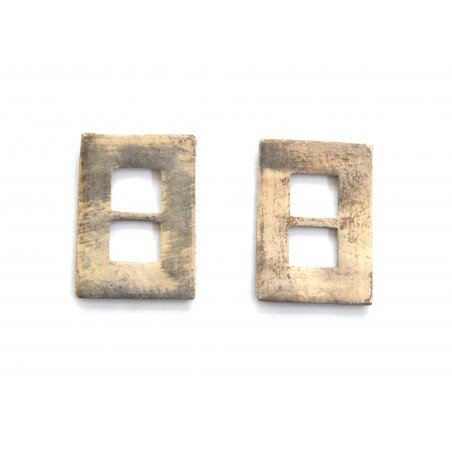 Set of 2 very old silver buckles