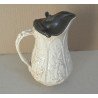 Cana de ceramica glazurata cu capac de cositor Anglia cca 1850