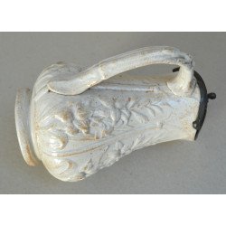 Cana de ceramica glazurata cu capac de cositor Anglia cca 1850