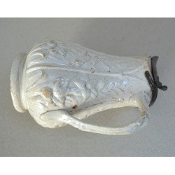 Cana de ceramica glazurata cu capac de cositor Anglia cca 1850