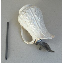 Cana de ceramica glazurata cu capac de cositor Anglia cca 1850