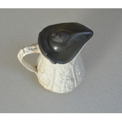 Cana de ceramica glazurata cu capac de cositor Anglia cca 1850
