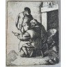 Gravura veche scena de taverna