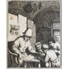 Adriaen van Ostade "Lectia" gravura cca 1782-1803