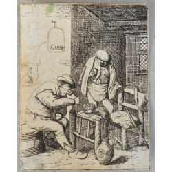 Adriaen van Ostade "Scena de taverna" gravura cca 1782-1803