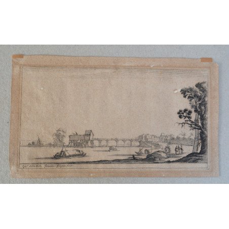 Stefano della Bella "Landscape with Boats" engraving, 1643