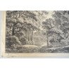 Antonie Waterloo "Peisaj cu arbori" gravura veche