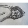 Lucien Freud "Barbat odihnindu-se" print 1991