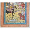 "Scena de lupta" Iran (Persia) tempera/guasa pe hartie Școala Qajar cca. 1850