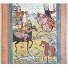 "Scena de lupta" Iran (Persia) tempera/guasa pe hartie Școala Qajar cca. 1850