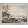 Philips Wouwerman "Le repos" gravura veche 1740