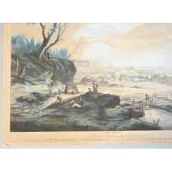 Philips Wouwerman "Le repos" gravura veche 1740