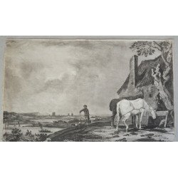 Paul Potter "Cai adapandu-se" acvatinta 1805