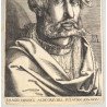 Heinrich Aldegrever "Autoportret" gravura veche 1537-1580