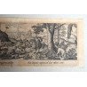 Hans Bol "Vanatoare de lupi" gravura veche 1550-1599