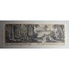 Hans Bol "Capcanele vechi cu plasa pentru potarnichi" gravura veche 1550-1599