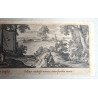 Hans Bol "Capcanele vechi cu plasa pentru potarnichi" gravura veche 1550-1599