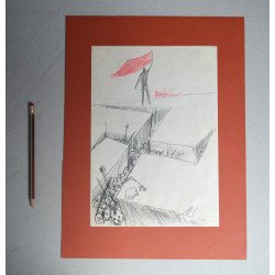 Mihu Vulcanescu "Victoria impotriva fascismului" desen