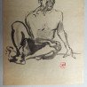 Ovidiu Marciuc "Nud de barbat" desen in tus