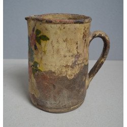 Antique glazed earthenware jug, Transylvania