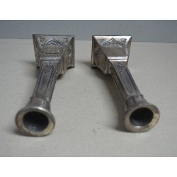 Pereche de sfesnice din antimoniu Art Nouveau cca 1900