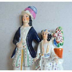"Barbat si femeie in costume orientale" statueta de Staffordshire sec 19