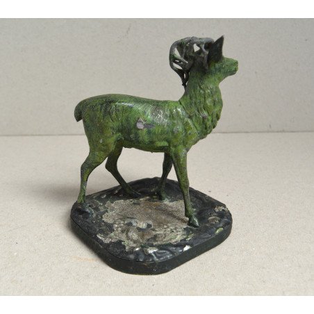 "Stag" painted metal figurine, circa 1900