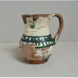 Glazed ceramic jug, Sibiu, 18th-19th century