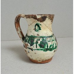 Cana de ceramica glazurata Sibiu sec 18-19