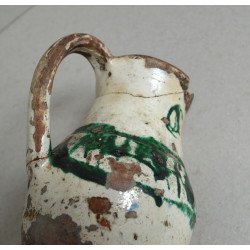 Cana de ceramica glazurata Sibiu sec 18-19