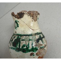 Cana de ceramica glazurata Sibiu sec 18-19