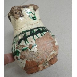 Cana de ceramica glazurata Sibiu sec 18-19