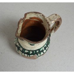 Cana de ceramica glazurata Sibiu sec 18-19