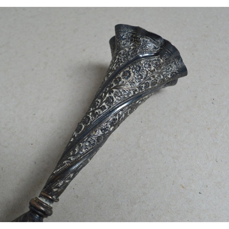 Footed metal vessel, circa 1880-1900