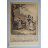 Sigmund Freudenberger "La Promenade du matin" gravura veche 1774
