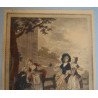 Sigmund Freudenberger "La Promenade du matin" gravura veche 1774