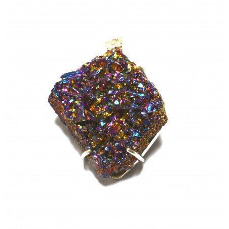 pandantiv argint titan aura cuart