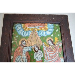 "Botezul Domnului" icoana pe sticla Scheii Brasovului a doua jumatate a sec al XIX-lea