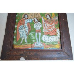 "Botezul Domnului" icoana pe sticla Scheii Brasovului a doua jumatate a sec al XIX-lea