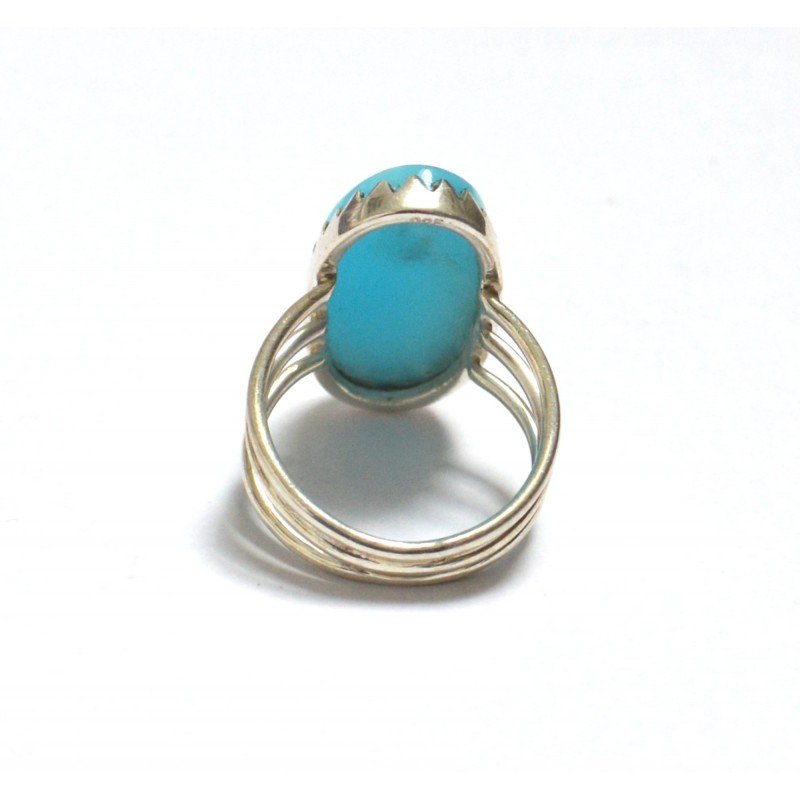 Silver ring with smithsonite