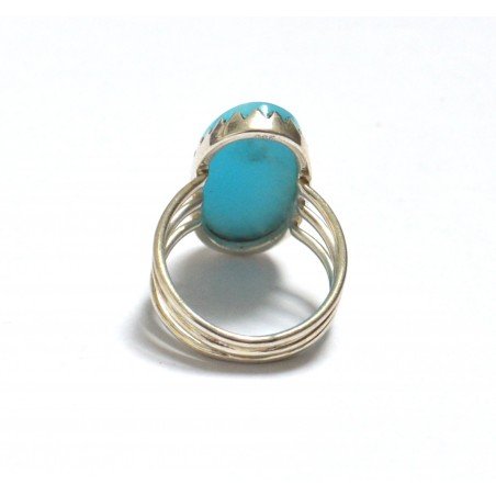 Silver ring with smithsonite