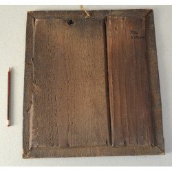 "Sfintii Imparati Constantin si Elena" icoana pe sticla de Scheii Brasovului sfarsit de sec XIX