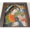 "Maica Domnului Indurerata" icoana pe sticla de Scheii Brasovului sfarsit de secol XIX