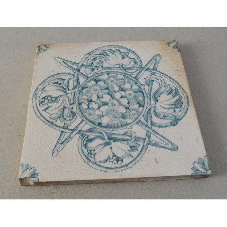 Placa ceramica Art Nouveau cca 1900