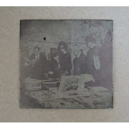 Engraving with its zinc plate, 1970s-1980s
