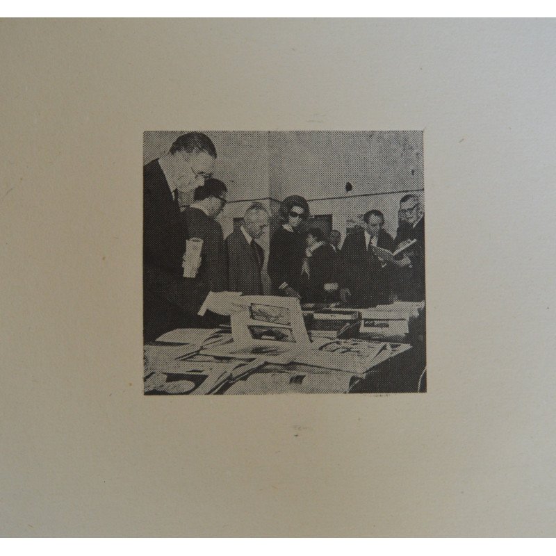 Engraving with its zinc plate, 1970s-1980s