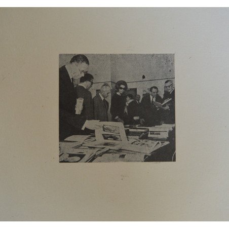 Engraving with its zinc plate, 1970s-1980s